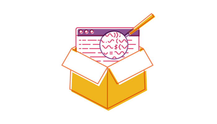 Data scrubbing in progress, represented by a box and magnifying glass.